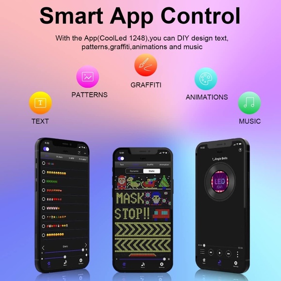 Scrolling LED Sign Message Display Panel CAR Advertising Screen APP Control - Picture 2 of 4